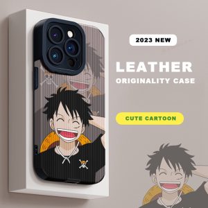 Cartoon One Piece Leather Phone Case for iPhone14 Pro Max