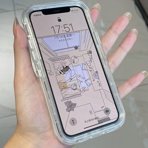 [For iPhone 14]Clear 2in1 double protection iphone case Thick Hard Bumper + Soft Clear Back Cover Shockproof Case